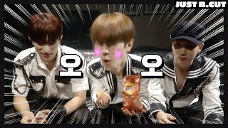 [JUST B.CUT] 예?😯 과자를 씹을 때 식초 맛이 났는데 어찌 식초 맛이라 생각했느냐 하시면🤔 캐나다 과자 먹방 도전🔥 (ENG/JPN/SPN/INA)