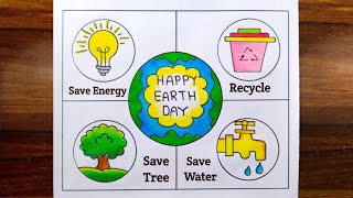 World Earth Day Drawing Easy / Earth Day Poster Drawing / How to Draw Earth Day / Save Earth Drawing