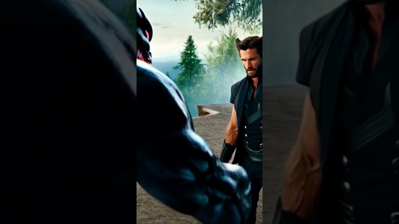 Epic Showdown: Wolverine vs. Venom with Adamantium Claws in an Alternate Universe Battle