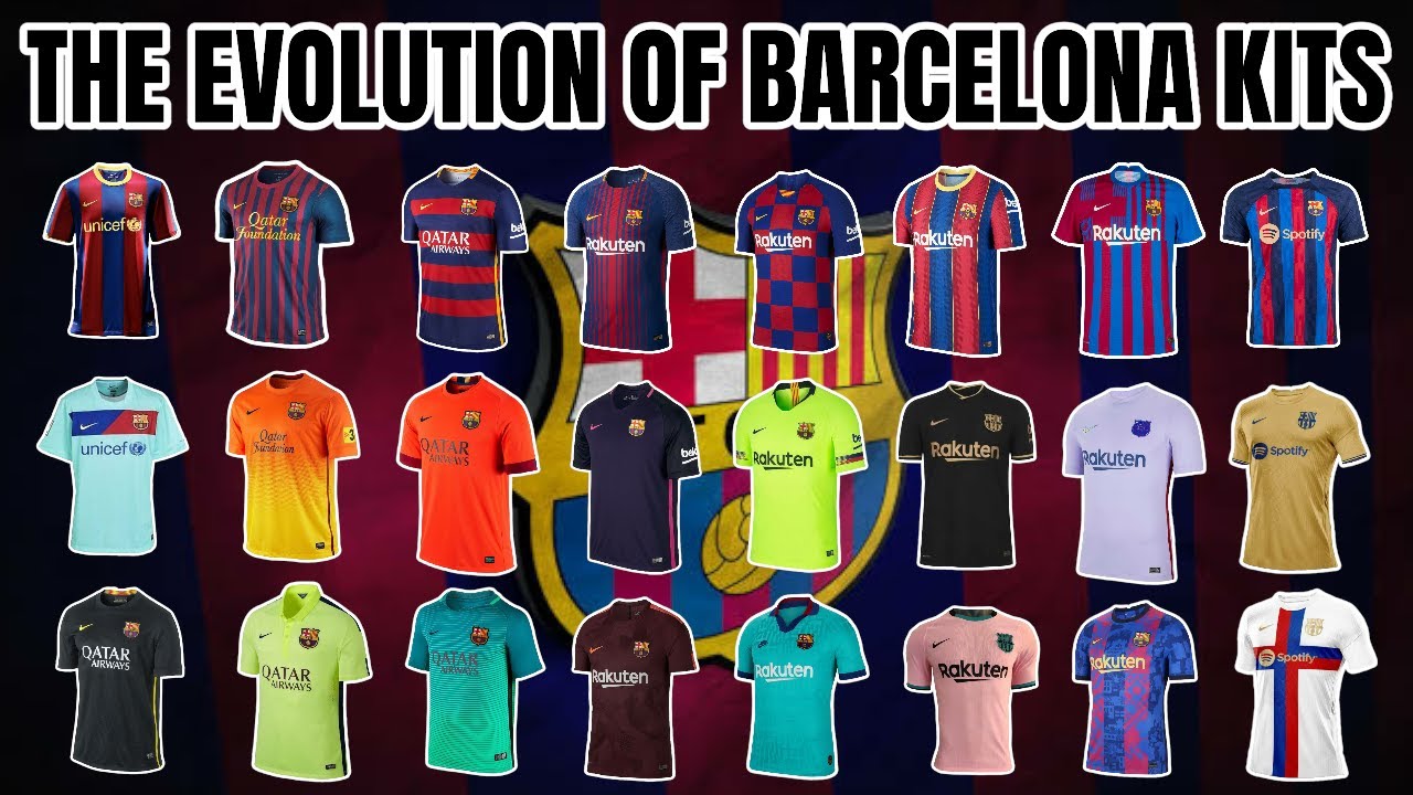 The Evolution Of Barcelona Kits, Jersey Barcelona Terbaik Dari Masa Ke Masa YouTube