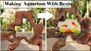 Creating An Underwater World Inside a Root – DIY Epoxy Aquarium - Resin Art