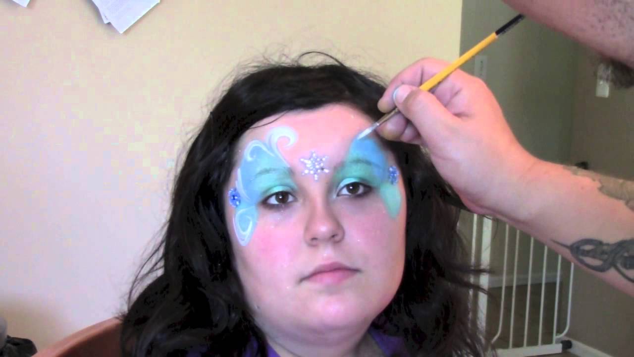 Snowflake Christmas Princess Face Painting | Marvelous Masks Chicago Face Painting