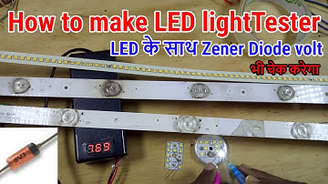 LED backlight tester circuit diagram | Universal led chip light tester and zener diode volt tester