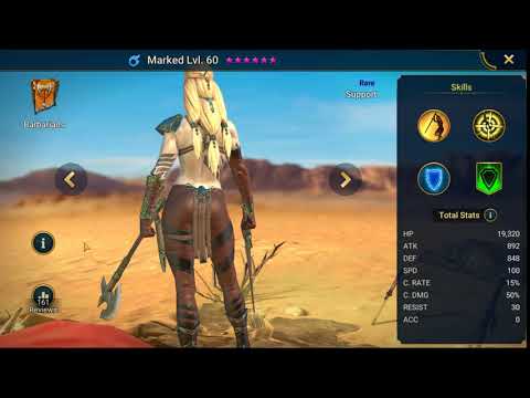 Raid Shadow Legends Hero Showcase Marked Lv 60 Youtube