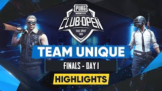 Best of Unique - PMCO CIS Finals День 1 | Fall Split | PUBG MOBILE CLUB OPEN 2020