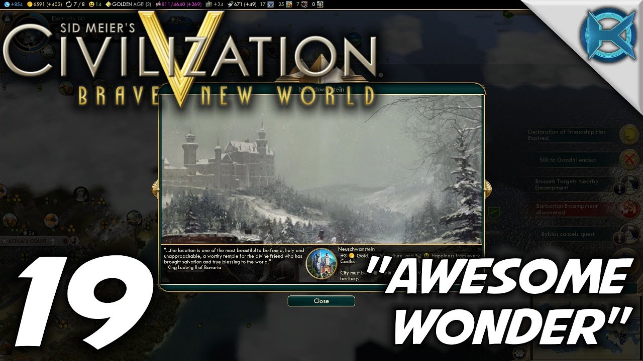 Civilization V BNW -Ep. 19- "Awesome Wonder" -Civilization V Gameplay Let's Play- (S-7)