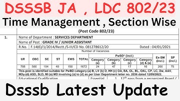 Time Management | Jr. Assistant | DSSSB | Complete Analysis #dsssb #juniorassistantexam