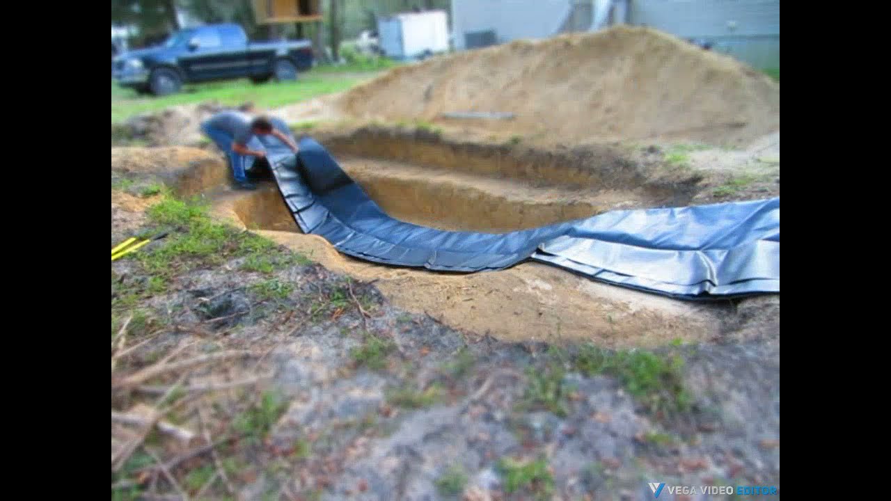 Hand digging a pond in less than two minutes