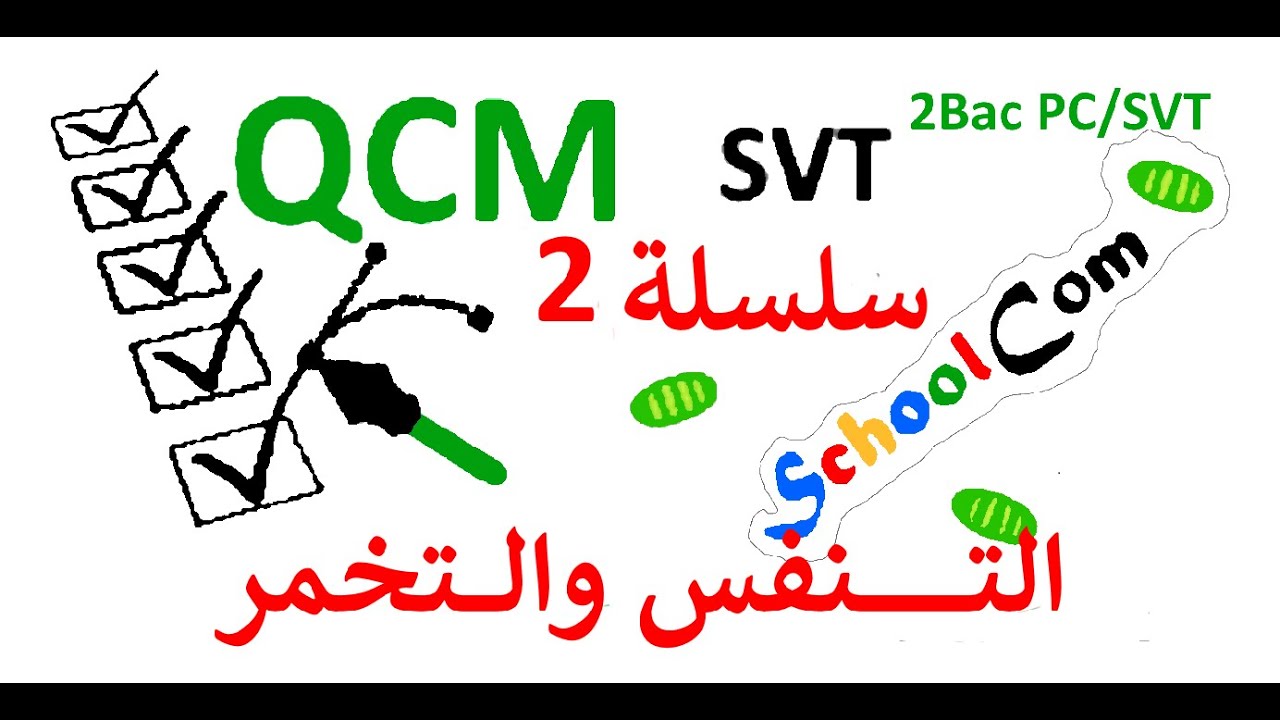 2bac PC & 2bac SVT/(السلسلة2)التنفس & التخمر  QCM / الوحدة 1/ الفصل1