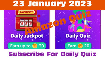 Amazon Quiz Today | 23 January 2023 | tech mental |