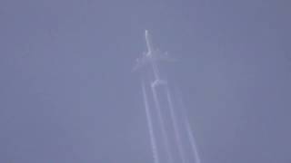 Aviation Lufthansa contrail DAIHL a340 MIA 2 MUC & BA GEUYX TXL lands LHR 19feb17 751a