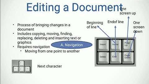 Plus two humanities computer applications - Chapter 2 - Word processors operations - Editing a docum