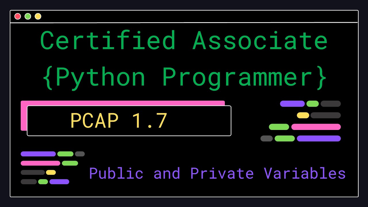 PCAP 1.7 - Public and Private Variables - Certified Associate Python ...