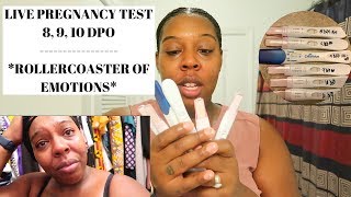 *Emotional* LIVE PREGNANCY TEST | 8, 9, 10 DPO | TTC Rainbow Baby #1 | Cycle #2