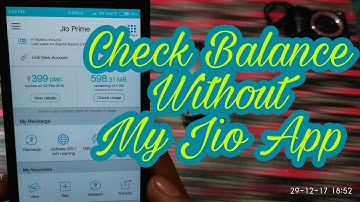 Now Check Jio Data Balance Without My Jio App... || With USSD Code