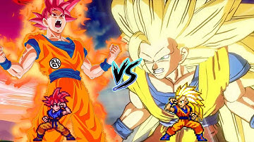 🌟GOKU SSG V7 VS GOKU SSJ3 V3 IN JUMP FORCE MUGEN