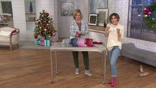 Cuddl Duds Soft Brushed Terry Sock w/ Lavender Set of 3 on QVC screenshot 4