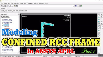 Confined RCC Frame Modeling | ANSYS APDL | Part 1 Defining Elements and Materials