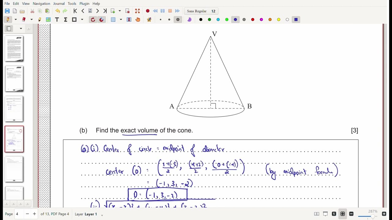 IB Math AA (数学AA) HL過去問10年分 (2) IB Maths AA HL Specimen paper 2 full solution (Section B