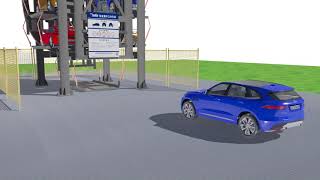垂直循环PCX - 10 cars rotary parking system animation video