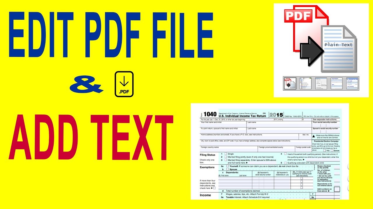 How To Edit Scanned PDF File And Add Text Easily - YouTube