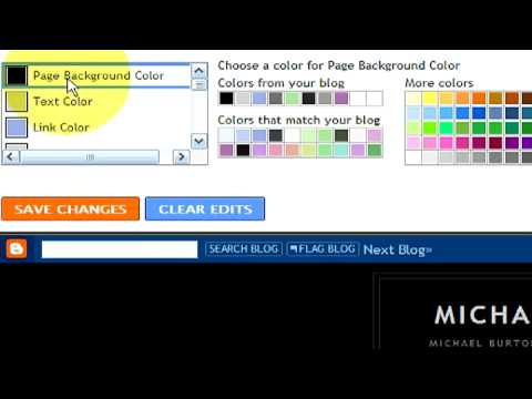 Internet Guide : How to Change Background Color of a Blog - YouTube
