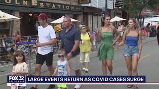 Large events return to Chicago as COVID cases surge