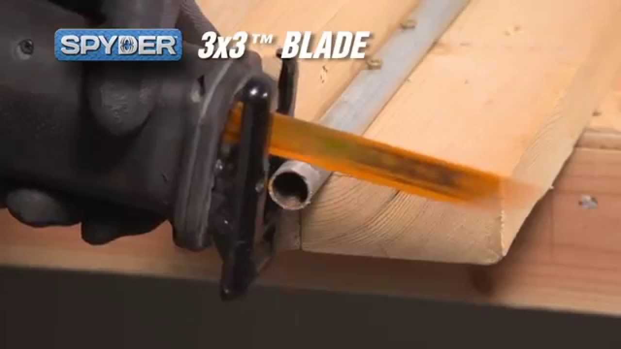 Spyder 3x3 doublesided reciprocating saw blades YouTube