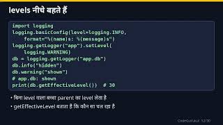 Details Python for Beginners Ep 25 (Hindi) - Logging: levels, handlers और getLogger | CodeGurukul Update