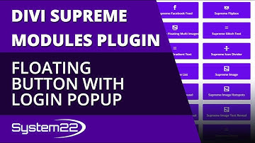 Divi Supreme Modules Floating Button With Login Popup 😎