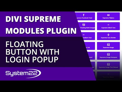 Divi Supreme Modules Floating Button With Login Popup ?