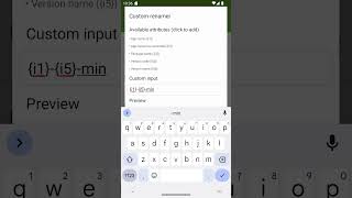 Creating a custom APK file renaming templates