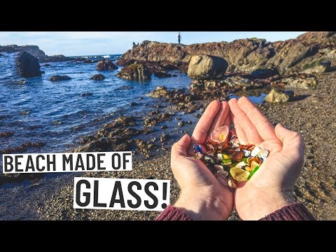 Road Trip to INCREDIBLE GLASS BEACH! + DELICIOUS PIZZA! (San Francisco 🚗 Fort Bragg)