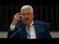 Le prsident palestinien mahmoud abbas rencontre le ministre isralien de la dfense benny gantz