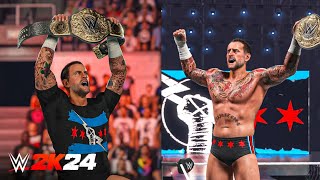 WWE 2K24: CM Punk New Champion Entrance, Victory & Finisher Animation | ECW Punk DLC Resimi