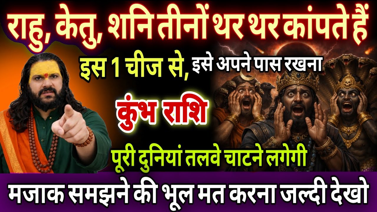 कुंभ राशि, 27,28,फरवरी, राहु,केतु और शनि तीनों थर थर कांपते हैं इस एक छोटी सी चीज से