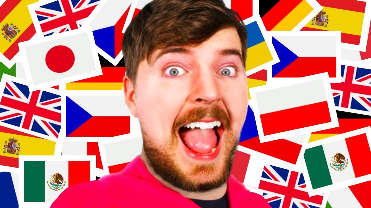 Mr Beast in 30 different languages meme YouTube
