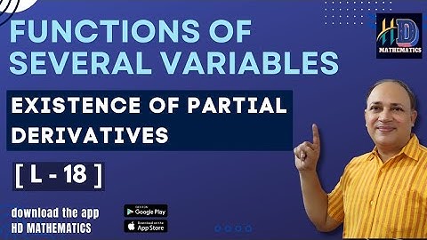 Differentiability of functions of several variables/L18/existence partial derivatives multivariable