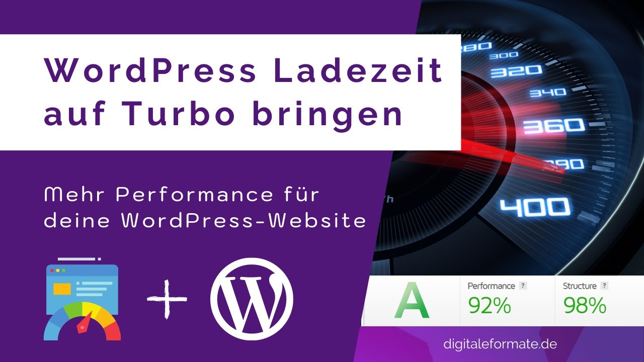 WordPress schneller machen - Ladezeit auf Turbo optimieren (10 Tipps)