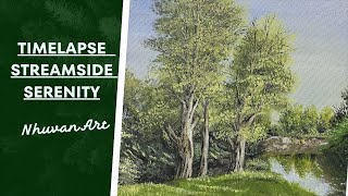 Timelapse drawing - Streamside Serenity - Nhu Van Art