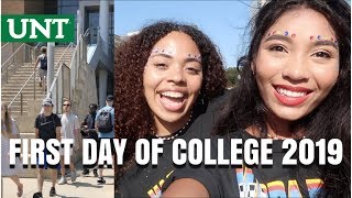 FIRST DAY OF COLLEGE VLOG | UNT 2019