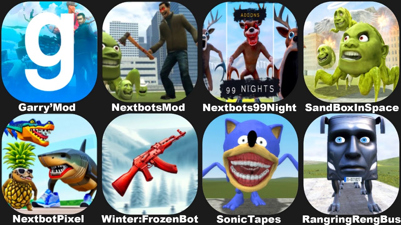 NEXTBOTS IN PLAYGROUND MOD ALL DEER 99 NIGHT IN THE FOREST,SANDBOX IN SPACE,Rang Ring Reng Bus Ireng