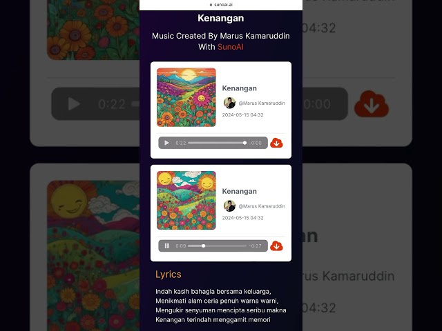 Kenangan - Music Created By Marus Kamaruddin With SunoAi class=