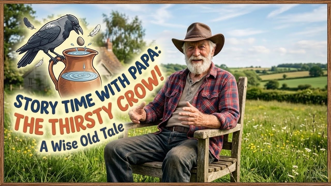 Kids Story of Thirsty Crow🐦‍⬛#storytime #storytelling #kids #thirstycrow 