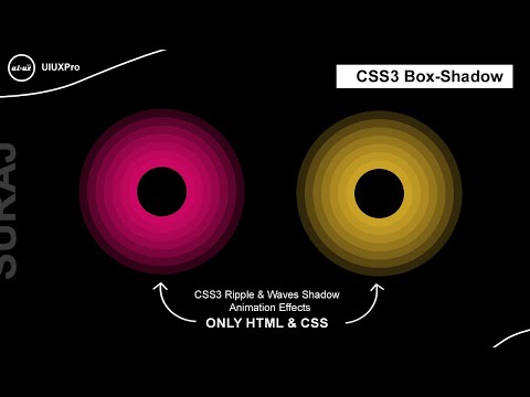 CSS3 Ripples & Waves Animation Shadow Efeects | HTML CSS advanced UI Designs @uiuxpro