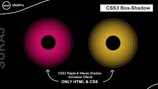 CSS3 Ripples & Waves Animation Shadow Efeects | HTML CSS advanced UI Designs @uiuxpro