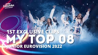 MY TOP 08 of Junior Eurovision 2022 | 1ST EXCLUSIVE CLIPS (1st Rehersals)