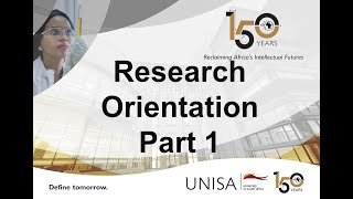 Research Orientation part 1
