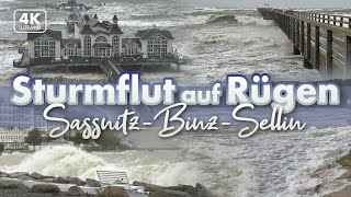 Sturmflut auf Rügen - 20.10.23 (Sassnitz, Binz, Sellin)