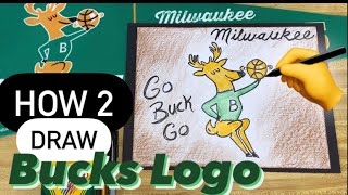 How to Draw Old Bucks Logo - EASY for kids any AGE #bucks #mrschuettesart